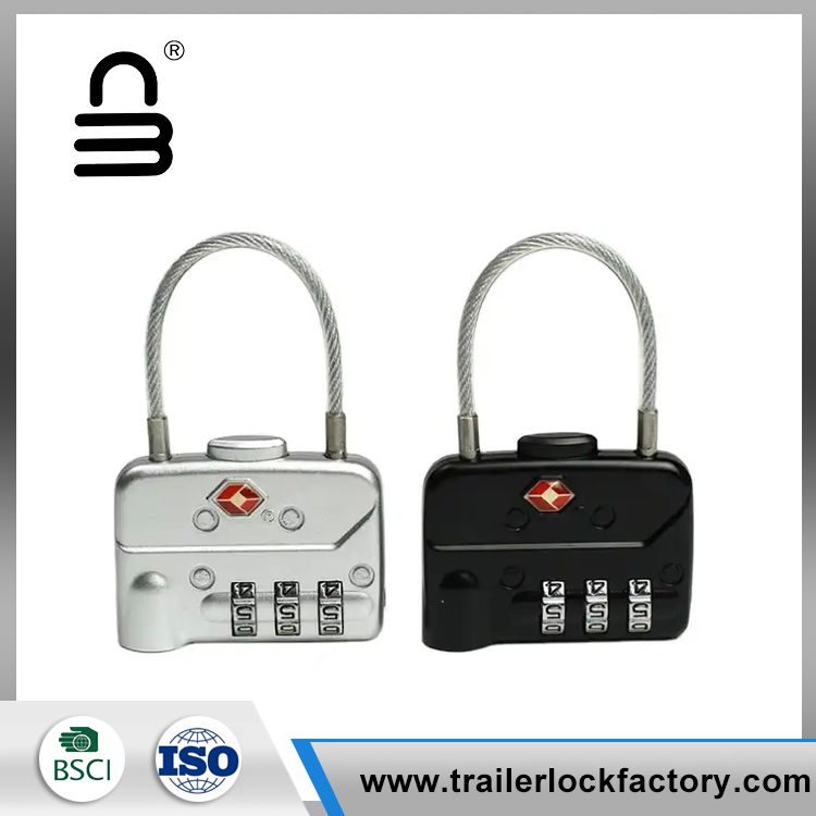 3 Dial Travel Luggage cable TSA Lock