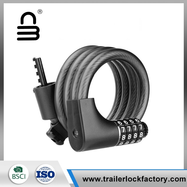 Digit na cable bike lock na may key