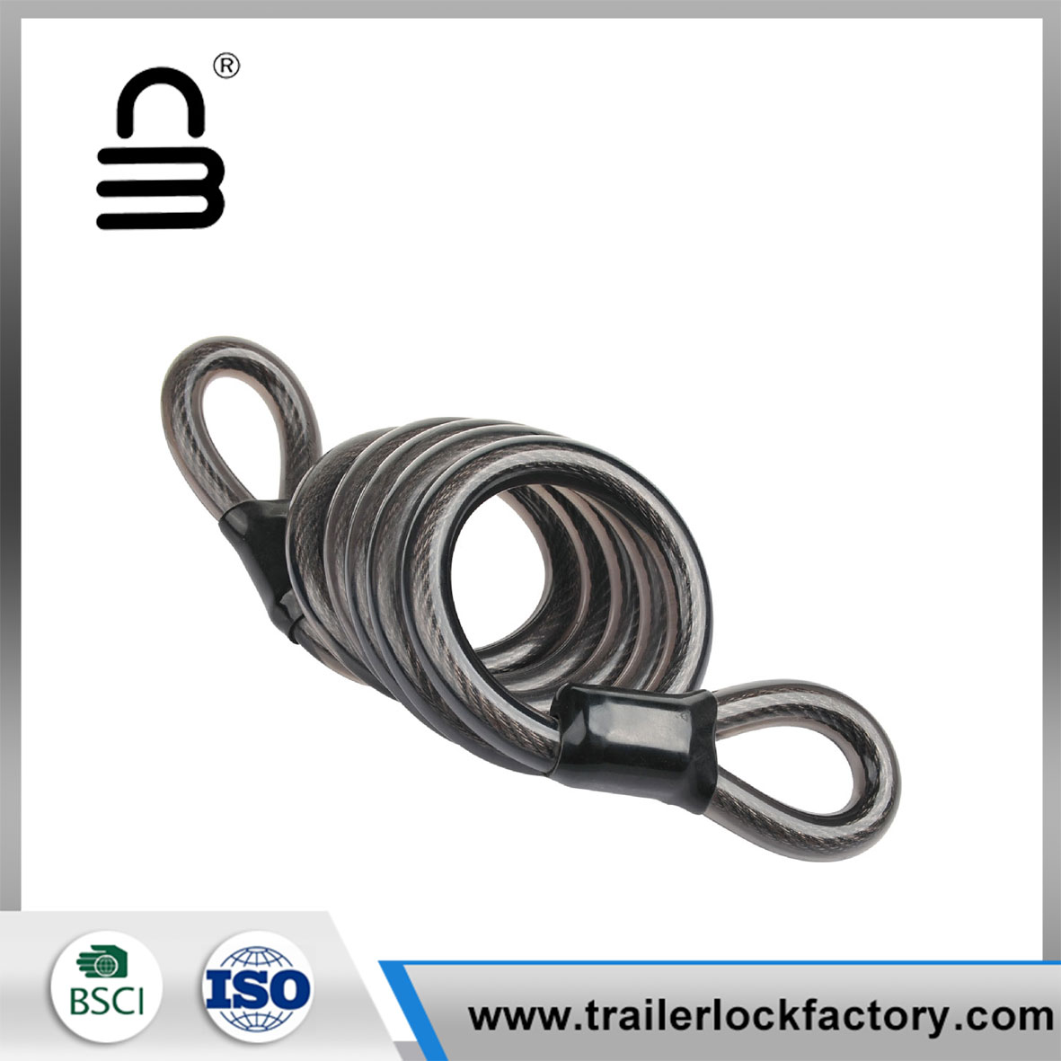 Pangkaligtasan Bicycle Steel Cable Rope Coil Lock