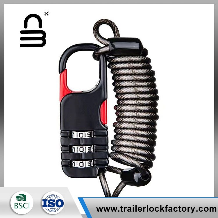 Wire cord helmet lock